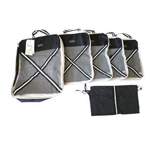 BOYATU NWT 6 Piece Travel Set Vented Packing Cubes Compression